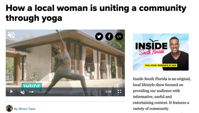 WSFL TV: How a local woman is uniting a community through yoga