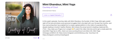 COURTESY OF COURT: Mimi Ghandour, Mimi Yoga