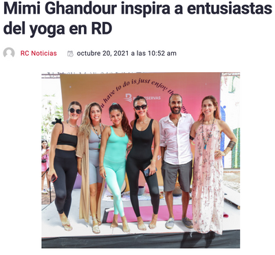 RC NOTICIAS: Mimi Ghandour inspira a entusiastas del yoga en RD