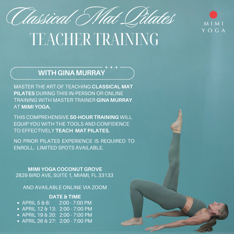 Classical Mat Pilates Teacher Training with Gina Murray