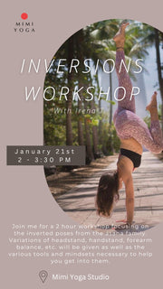 Inversions Workshop with Irena T. at Mimi Yoga Studio